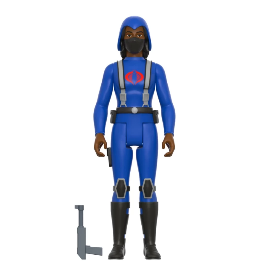 Super7 G.I. Joe Reaction Wave 4 Cobra Female Trooper Action Figure - Dark Brown Hair Collectible