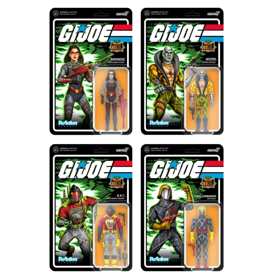 Super7 G.I. Joe Reaction Figures Wave 6 - Python Patrol Action Figure Set (4-Pack)