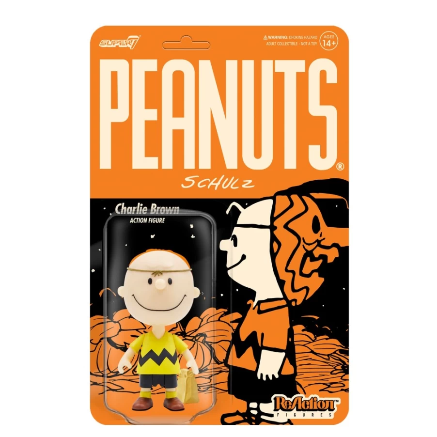Super7 Peanuts Reaction Figure Wave 4 - Masked Charlie Brown Collectible Toy