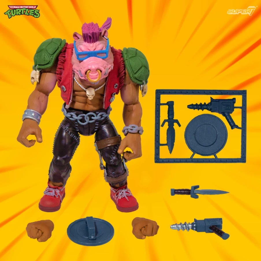 Super7 Teenage Mutant Ninja Turtles Ultimates! Wave 2 Bebop Action Figure - TMNT Collectible