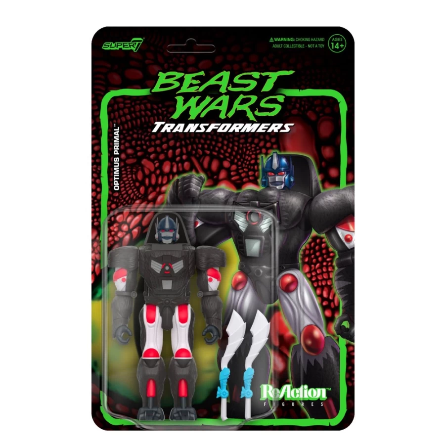 Super7 Transformers Reaction Wave 7 Beast Wars Optimus Primal Action Figure