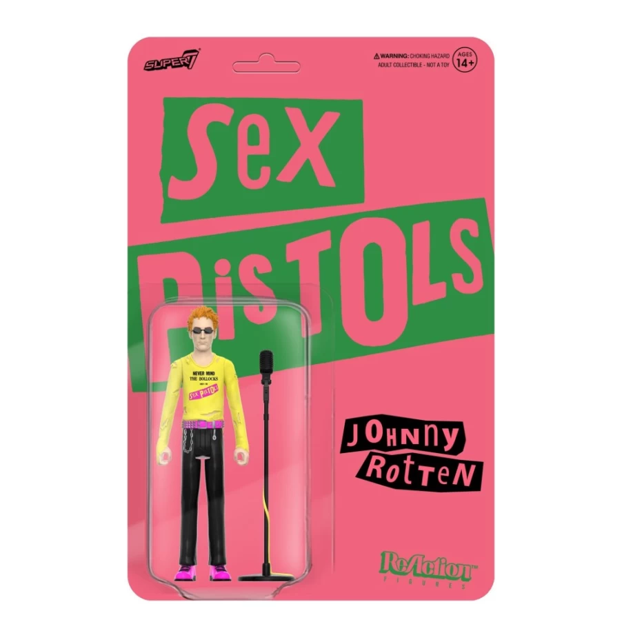 Super7 Sex Pistols Johnny Rotten Never Mind The Bollocks Reaction Action Figure W2
