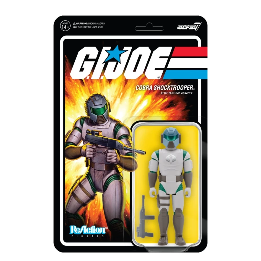 Super7 G.I. Joe Reaction Figures Wave 2 - Cobra Shocktrooper Action Figure with Rifle
