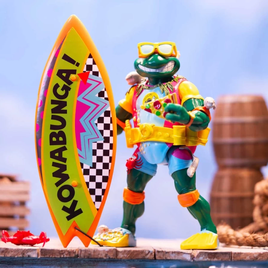 Super7 Teenage Mutant Ninja Turtles Ultimates Wave 6 Michelangelo Sewer Surfer Action Figure