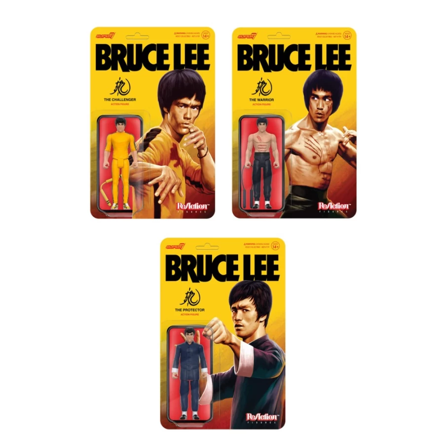 Super7 Bruce Lee Action Figures Wave 1 - 3-Piece Collectible Set