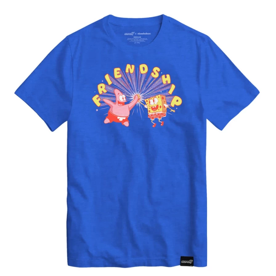 Super7 Spongebob Squarepants Best Friends Forever BFFs Graphic Tee T-Shirt