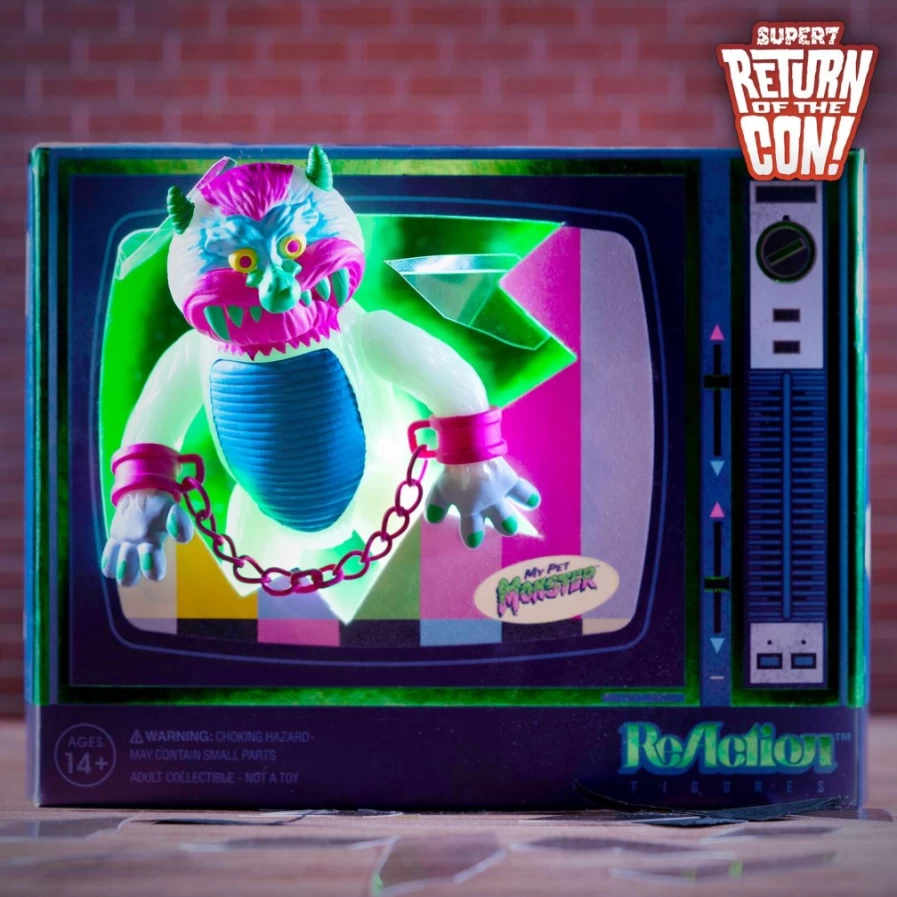 Super7 My Pet Monster Reaction Figure - Pastel Glow Edition Collectible Toy
