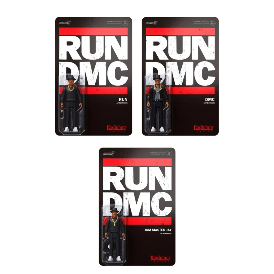 Super7 Run DMC Reaction Figures - 3-Piece Collectible Set