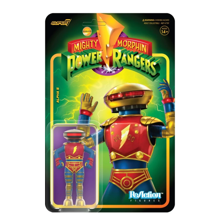 Super7 Mighty Morphin Power Rangers Alpha 5 Action Figure - Wave 4 Collectible Toy
