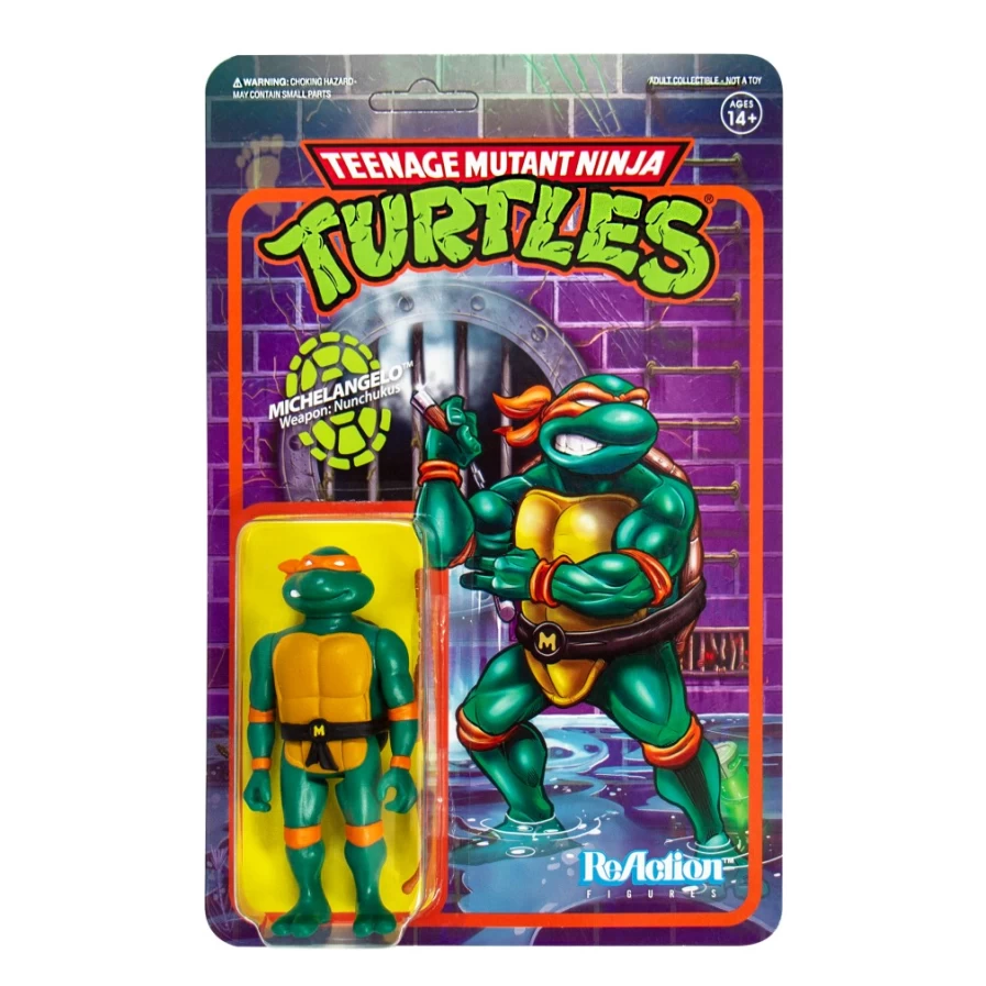Super7 Teenage Mutant Ninja Turtles Michelangelo Action Figure - Collectible TMNT Toy
