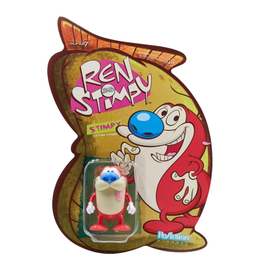 Super7 Ren & Stimpy Reaction Figure Wave 1 - Stimpy Collectible Toy
