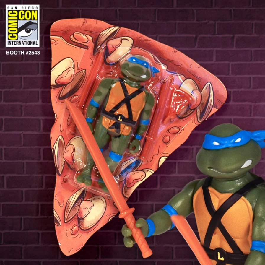Super7 Teenage Mutant Ninja Turtles SDCC 2019 Exclusive Pizza Box 4-Pack Reaction Figures