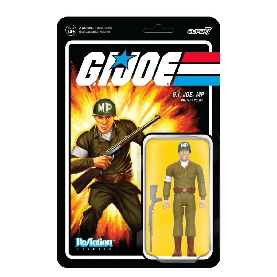 Super7 G.I. Joe Reaction Figure with MP Rifle (Pink) - Collectible Action Figure