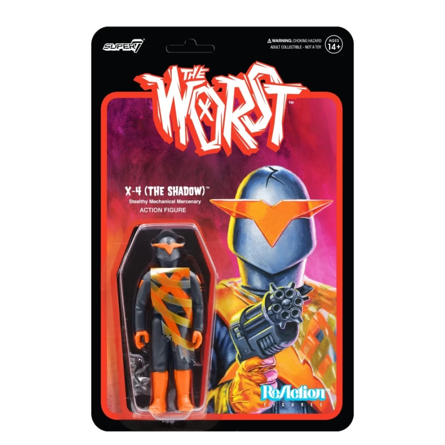 Super7 The Worst Reaction Figures Wave 3 - X-4 (The Shadow) Collectible Action Figure