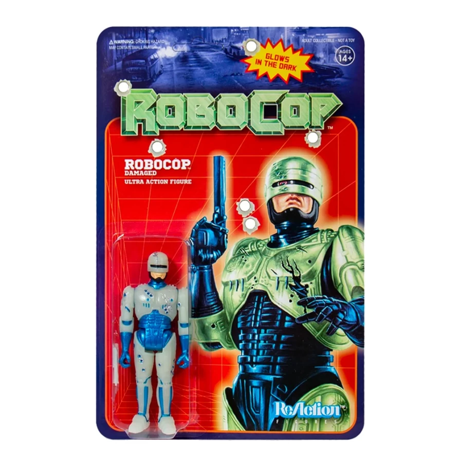 Super7 Robocop Glow in The Dark Battle Damaged Action Figure - ReAction Series Collectible