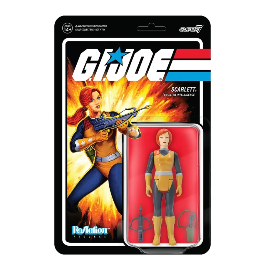 Super7 G.I. Joe Reaction Figures Wave 1 - Scarlett Action Figure Collectible Toy