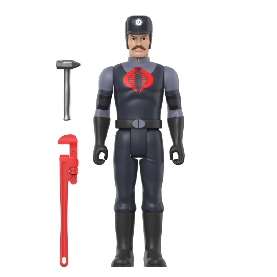 Super7 G.I. Joe Reaction Figures Wave 3 - Cobra Snakeling Factory Worker Action Figure (Tan Mustache Variant)