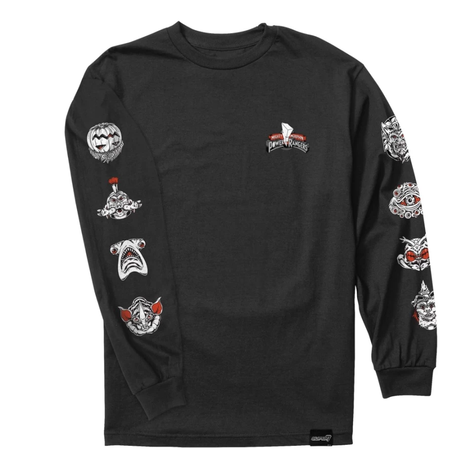Super7 Mighty Morphin Power Rangers Villains Long Sleeve T-Shirt for Adults