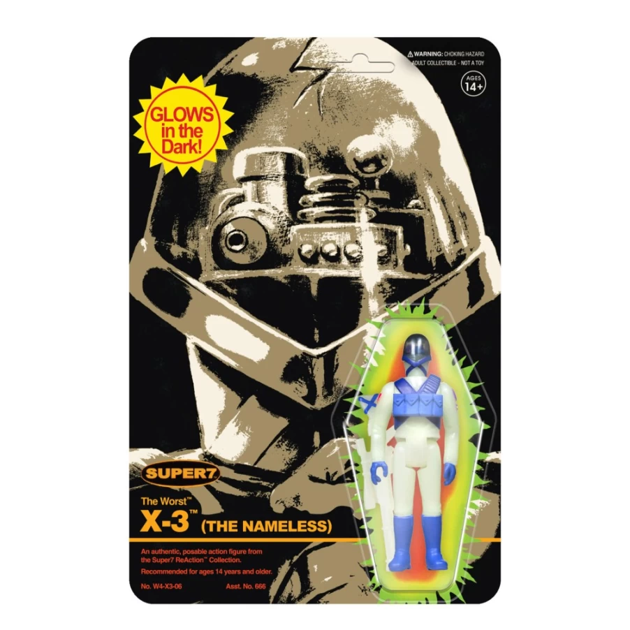 Super7 The Worst Reaction Wave 1 X-3 Monster Glow Action Figure