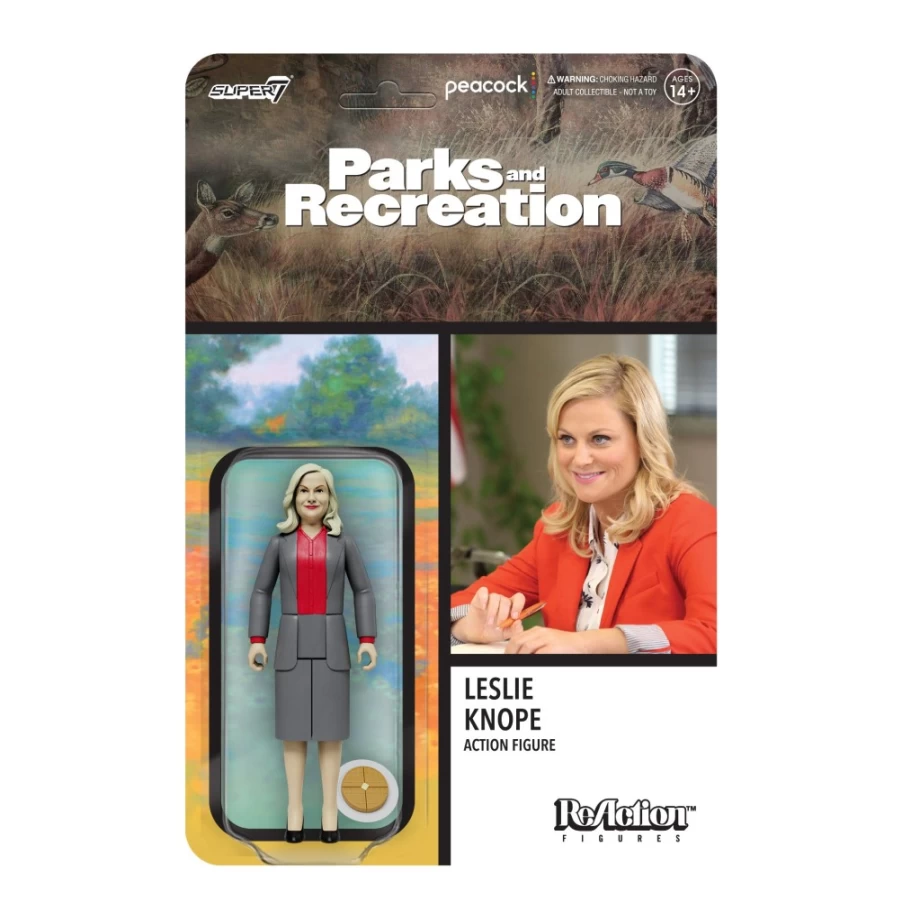 Super7 Parks And Recreation Reaction Wave 1 Leslie Knope Collectible Figure
