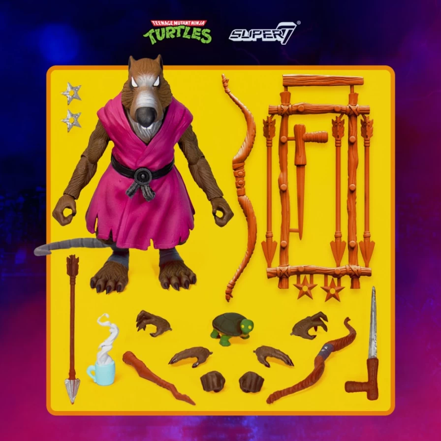 Super7 Teenage Mutant Ninja Turtles Ultimates Wave 1 Splinter Action Figure Version 2