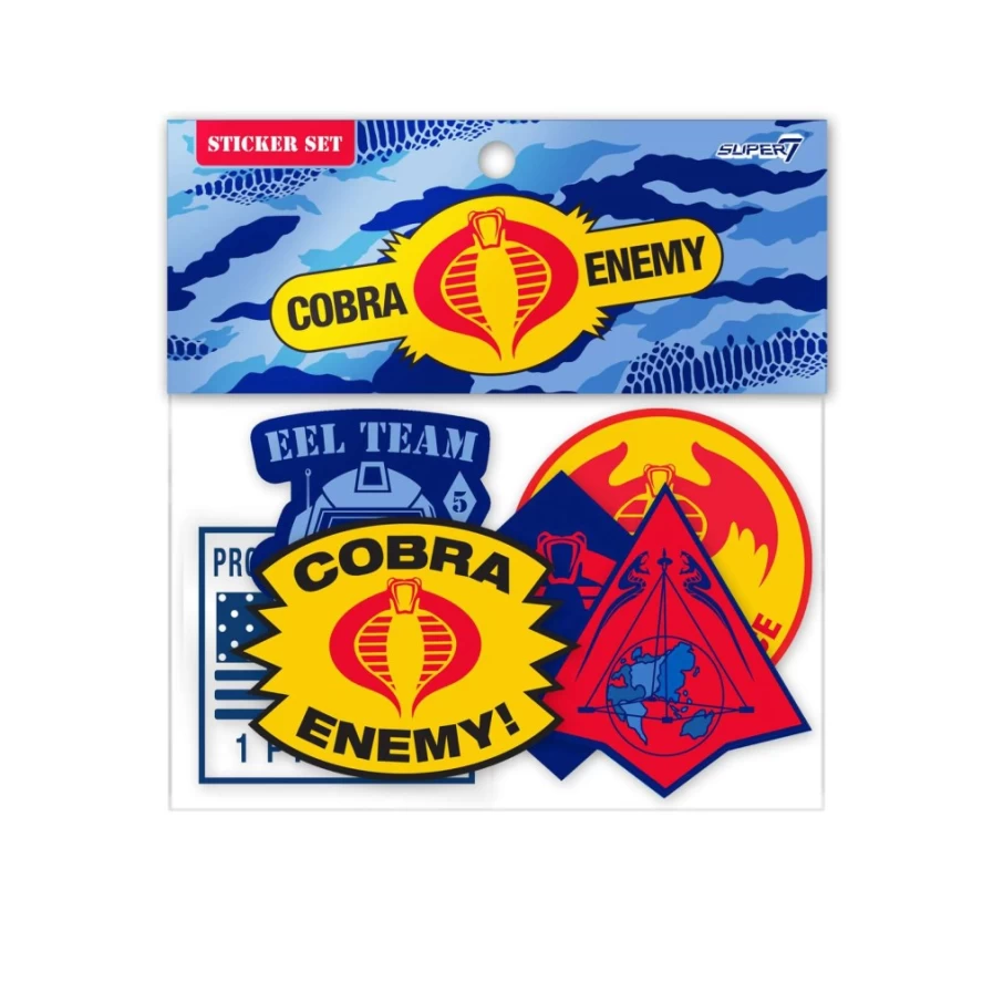 Super7 G.I. Joe Cobra Die-Cut Sticker Set with Header Card - Official Collectible Stickers