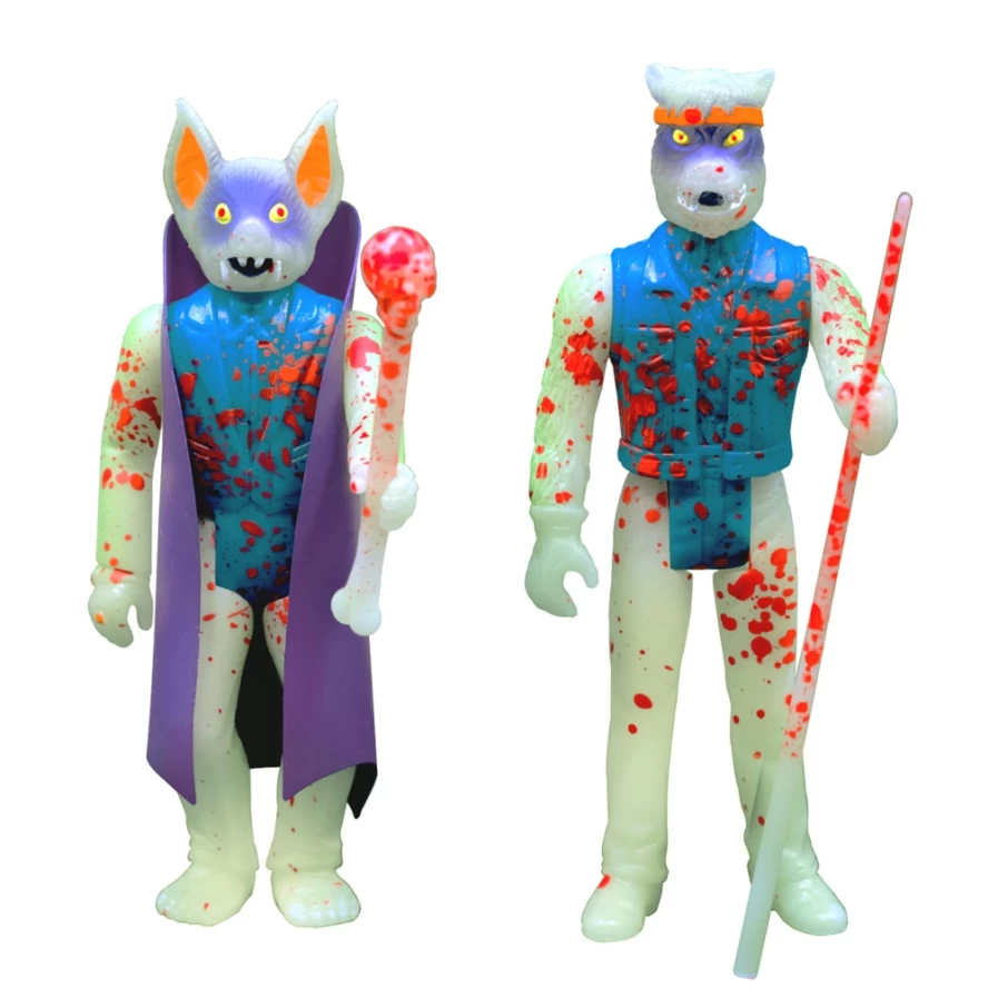 Super7 The Worst Friday The 13th Reaction Figures - Werewolf Biker & Batula Collectible Set
