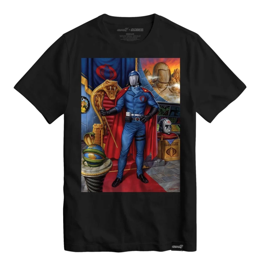 Super7 Cobra Commander's Lair Graphic Tee - G.I. Joe Inspired Vintage T-Shirt for Men & Women