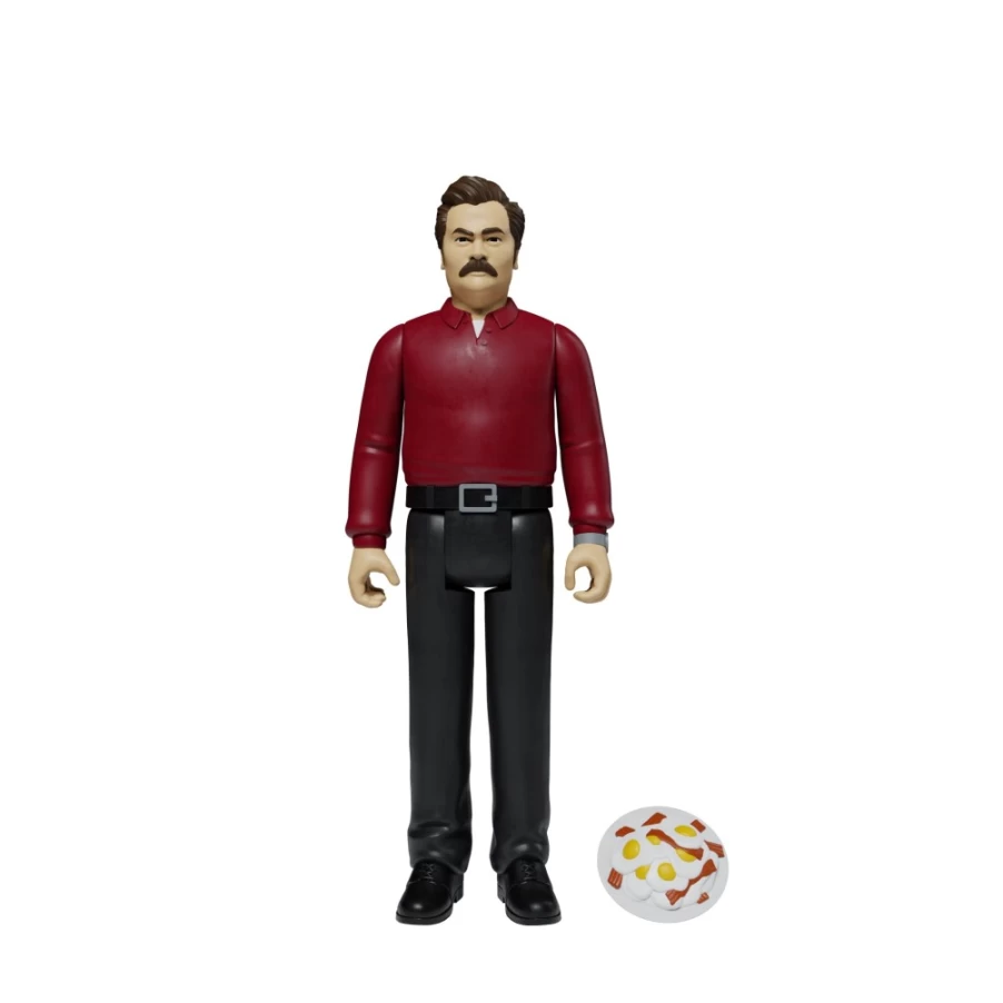 Super7 Parks And Recreation Ron Swanson Reaction Wave 1 Action Figure Collectible