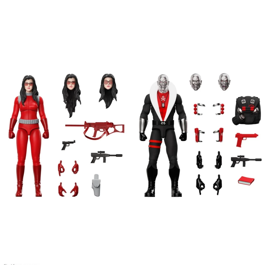 Super7 G.I. Joe Ultimates! Baroness (Rednok) & Destro (Red Jackal) 6-Inch Action Figures Collectible Set