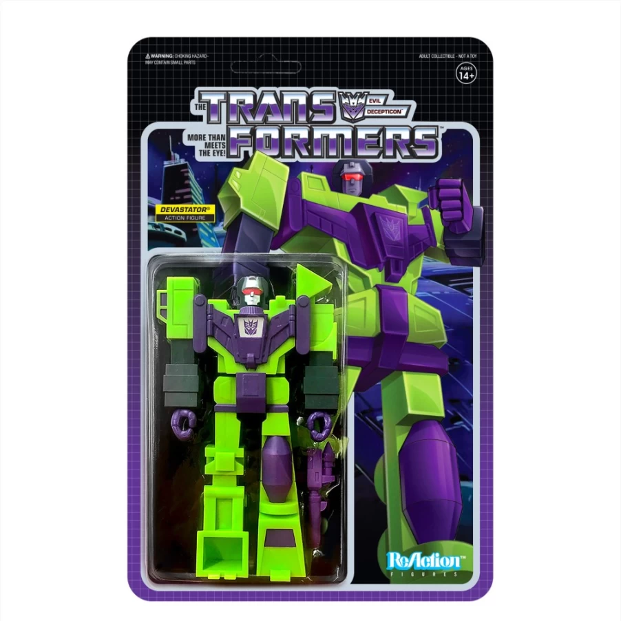 Super7 Transformers Reaction Wave 3 Devastator Action Figure Collectible