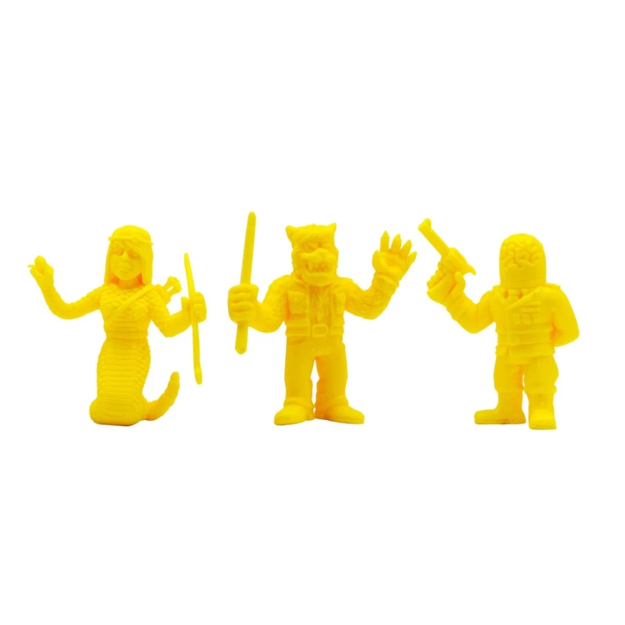 Super7 Keshi Pack B: Shedusa, Werewolf Biker & Cortex Commander Action Figures (Yellow)
