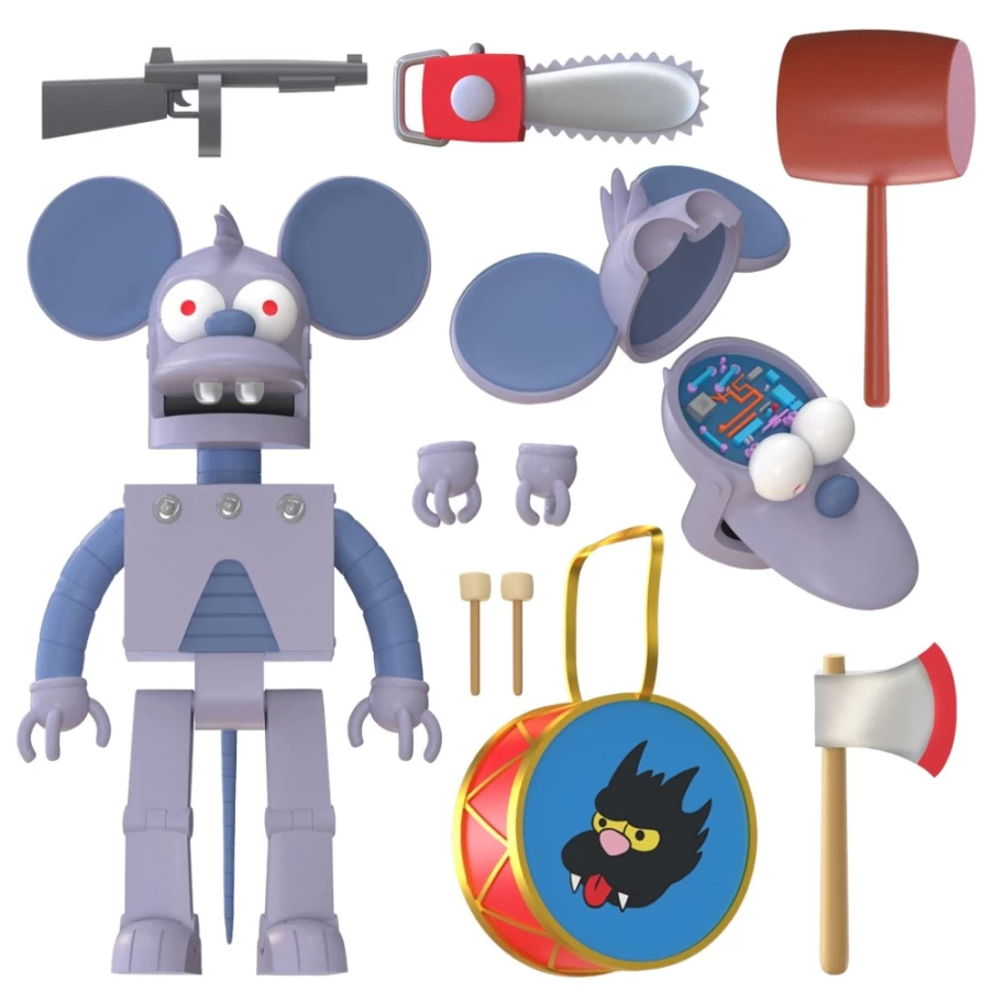 Super7 The Simpsons Ultimates! Wave 1 - Robot Itchy Action Figure Collectible