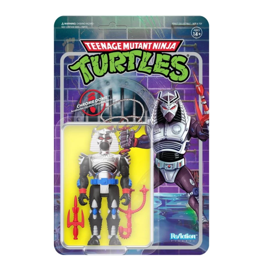 Super7 Teenage Mutant Ninja Turtles Reaction Series Wave 6 Chrome Dome Action Figure