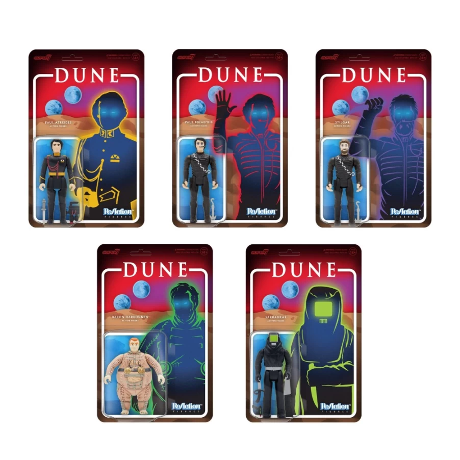 Super7 Dune Reaction Wave 1 Action Figure Set - 5-Piece Collectible Figures