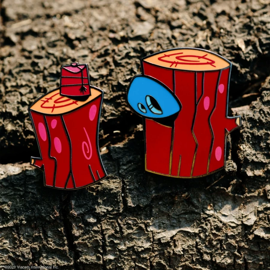 Super7 Ren & Stimpy Log! Enamel Pin Set - 2-Pin Collectible Badge