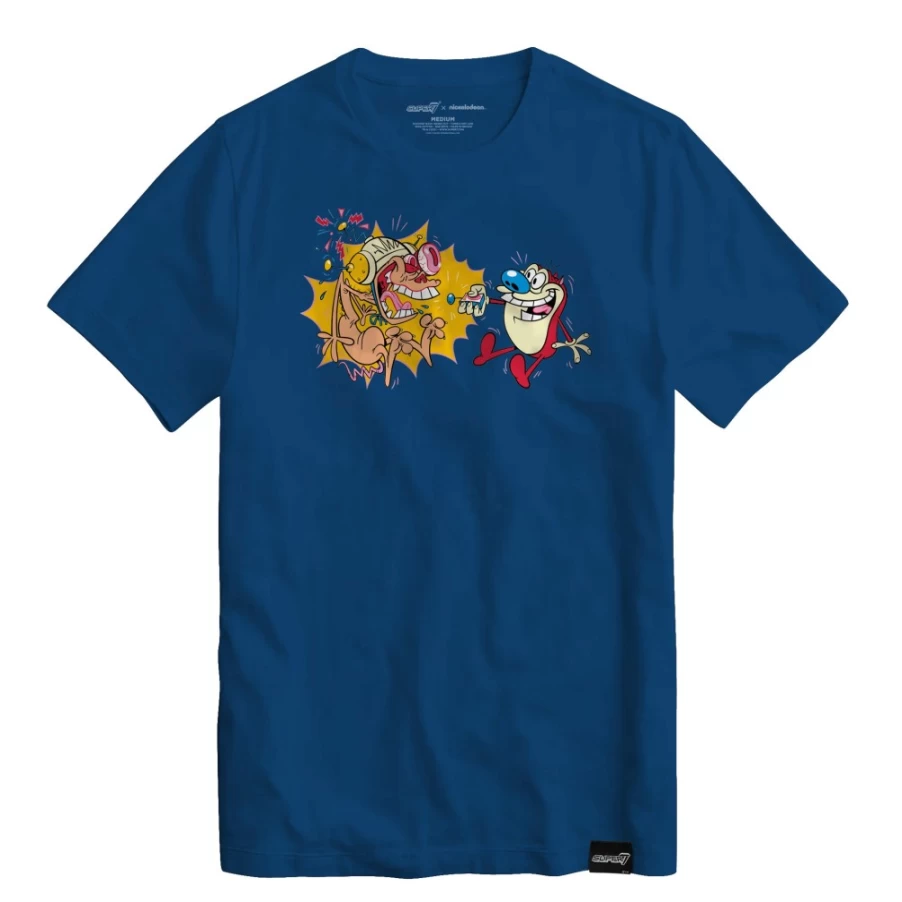 Super7 Ren & Stimpy Happy Happy Joy Joy Vintage Cartoon Graphic T-Shirt
