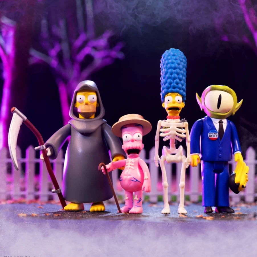 Super7 The Simpsons Treehouse of Horror Wave 3 Reaction Figures - 4-Piece Collectible Set
