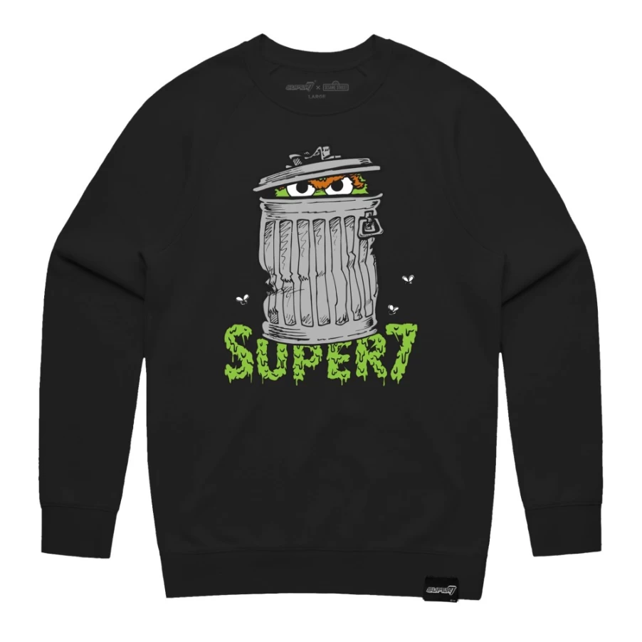 Super7 Oscar The Grouch Sesame Street Graphic Crewneck Sweatshirt