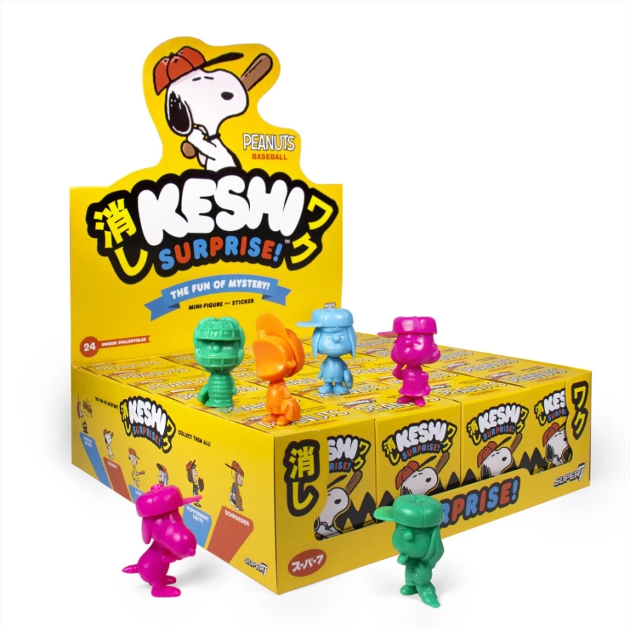 Super7 Peanuts Keshi Surprise Baseball Figure - Charlie Brown Collectible Toy