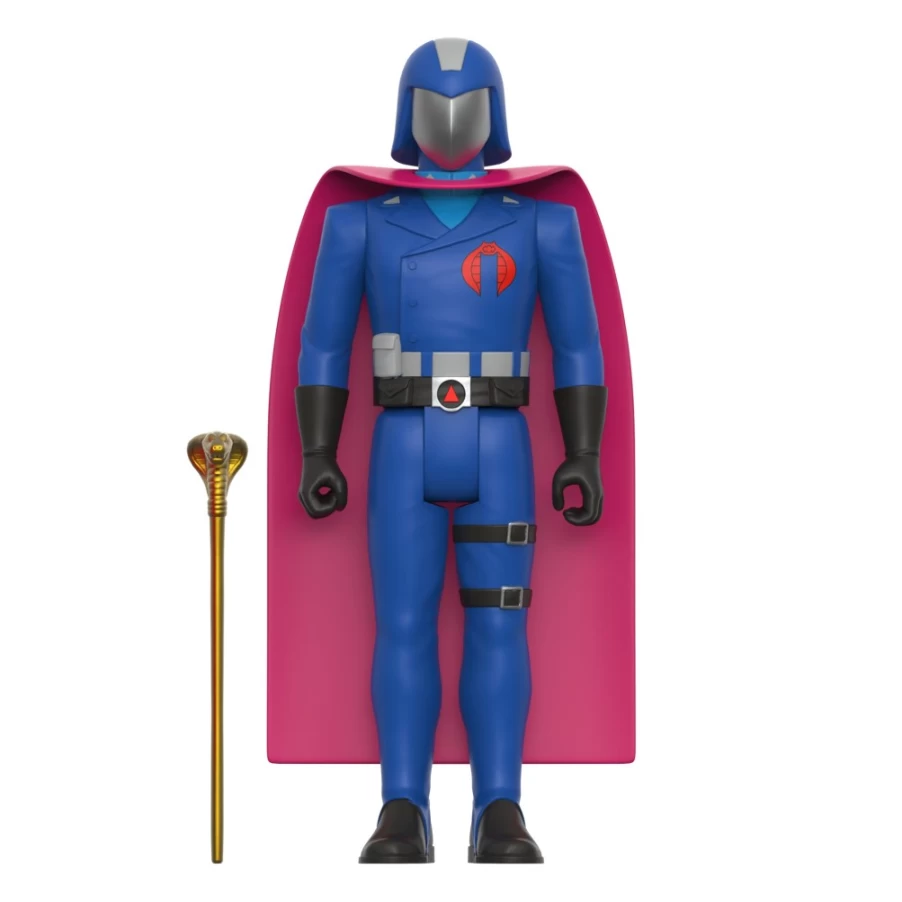 Super7 G.I. Joe Reaction Wave 4 Cobra Commander Action Figure with Cape & Scepter