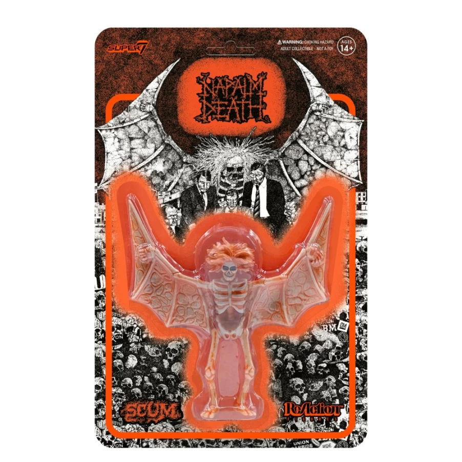 Super7 Napalm Death Scum Demon Orange Reaction Figure - Official Collectible