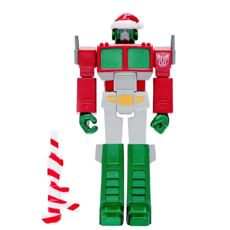 Super7 Transformers Reaction Figure - Optimus Prime Santa Claus Collectible Toy
