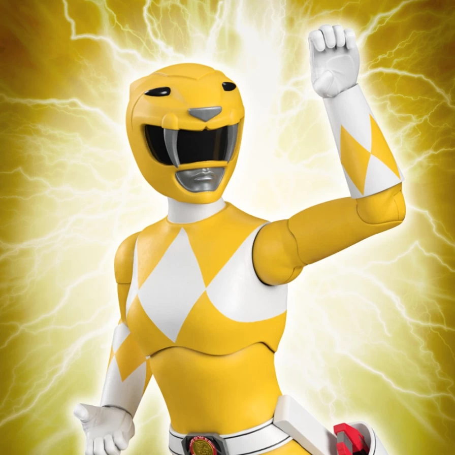 Super7 Mighty Morphin Power Rangers Ultimates Wave 1 Yellow Ranger Action Figure Collectible