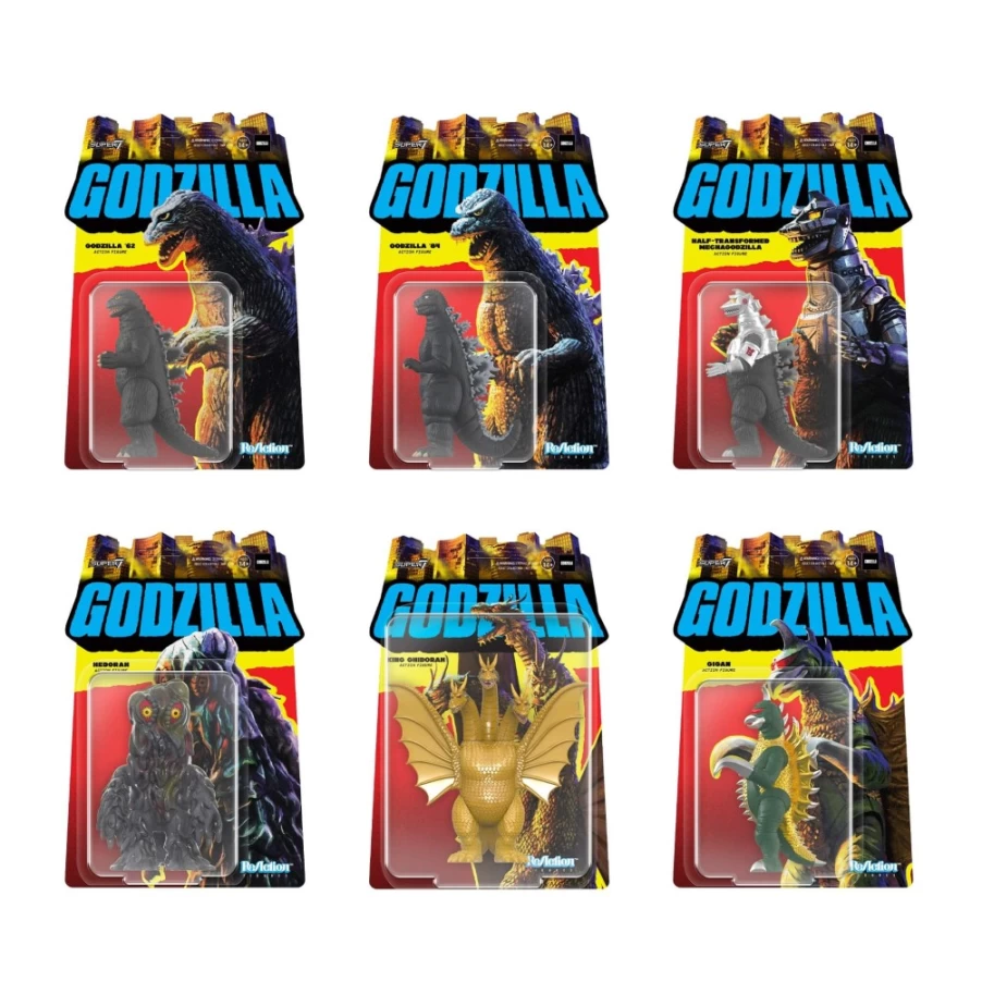 Super7 Reaction Figures Wave 2 - Toho Collectible Set of 6 Action Figures