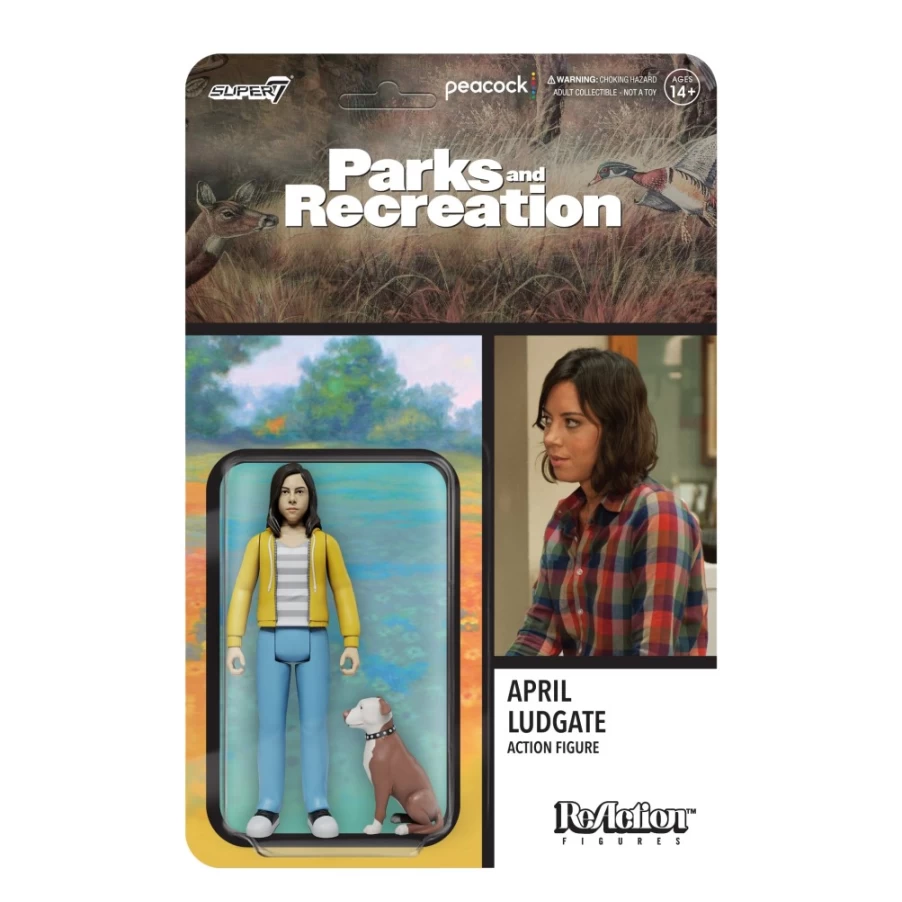 Super7 April Ludgate Reaction Wave 1 Action Figure - Parks and Recreation Collectible