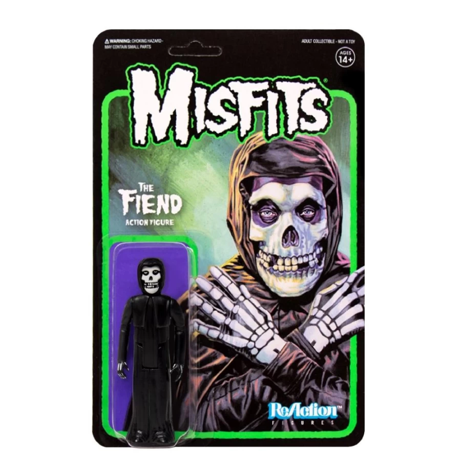 Super7 Misfits The Fiend Midnight Black Reaction Figure - Collectible Punk Rock Action Figure