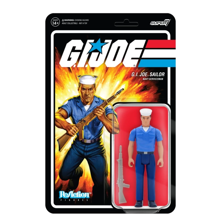 Super7 G.I. Joe Reaction Figures Wave 2 - Cobra Blueshirt Trooper (Tan) 3.75-Inch Action Figure
