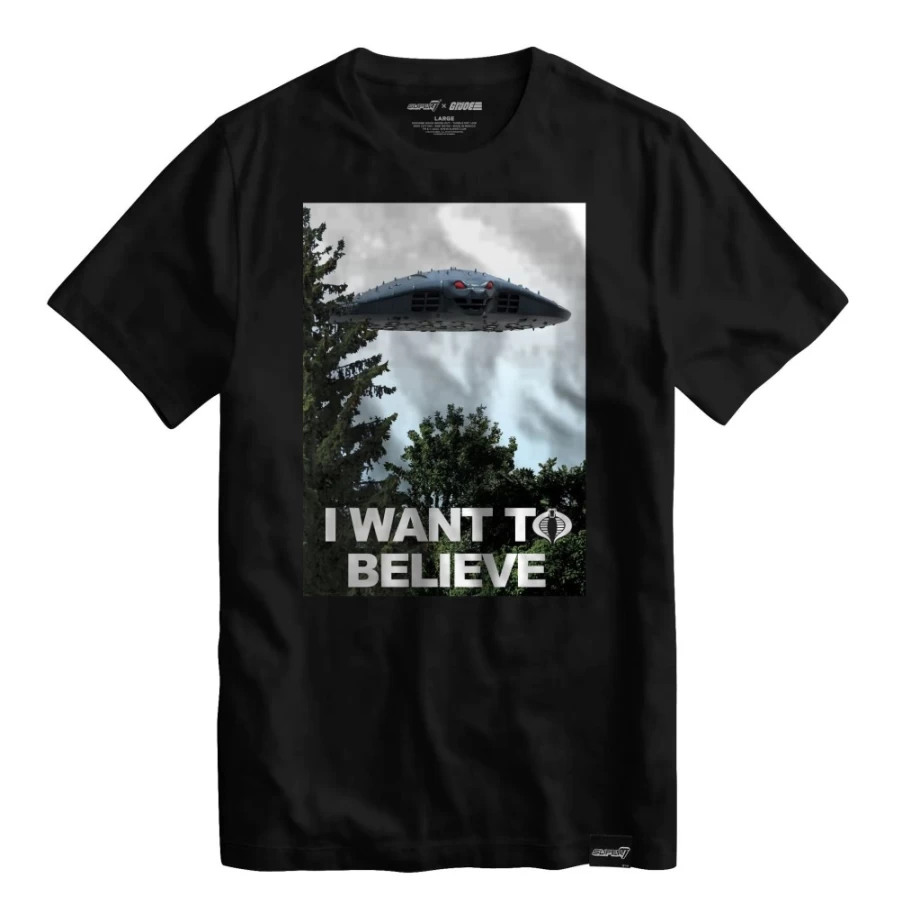 Super7 G.I. Joe I Want To Believe UFO Mothership Graphic T-Shirt for Men