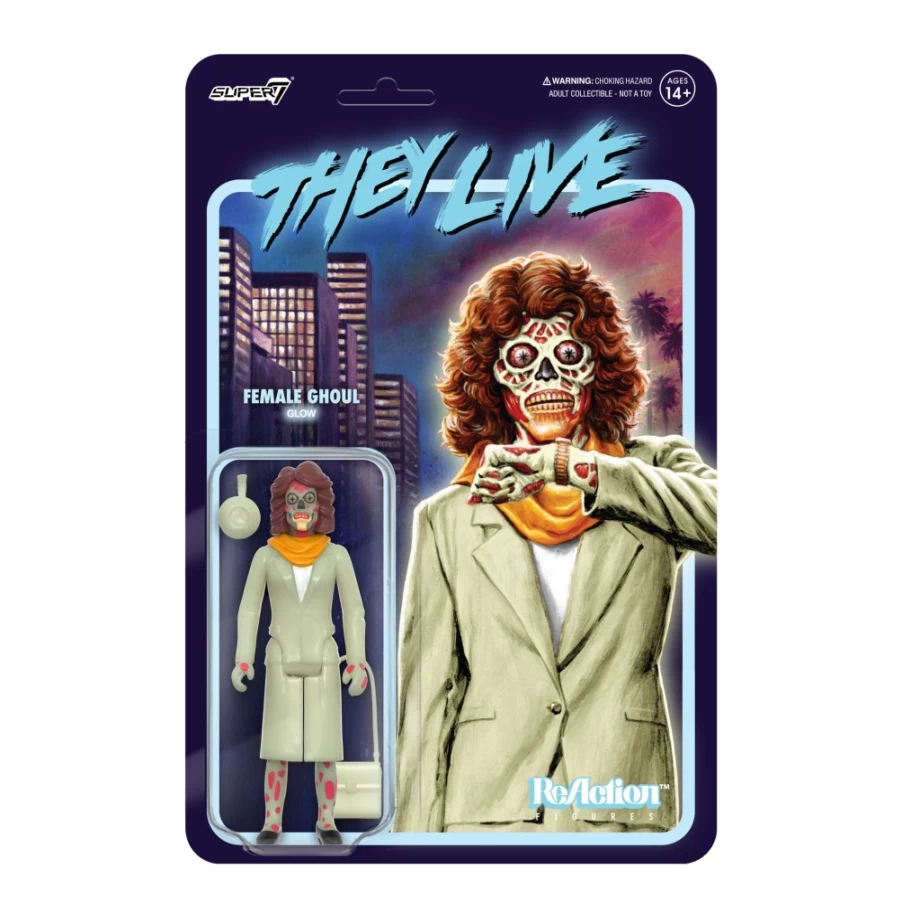 Super7 They Live Reaction Wave 2 Glow-in-the-Dark Female Ghoul Action Figure